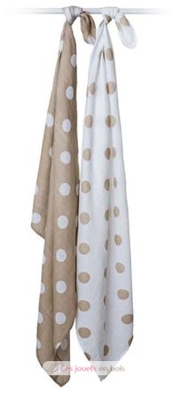 Confezione da 2 pezzi - Pois taupes LLJ-121-013-004 Lulujo 3