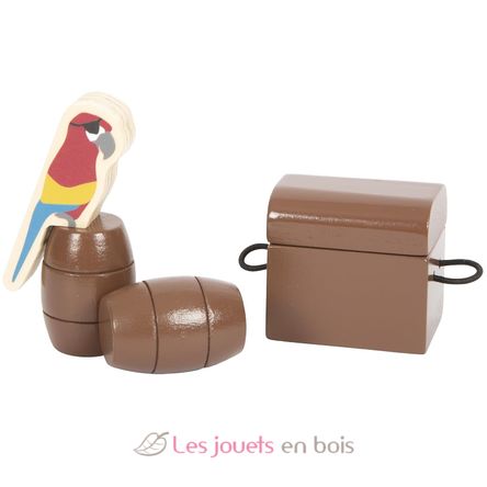 Nave pirata nera LE12411 Plan Toys 11