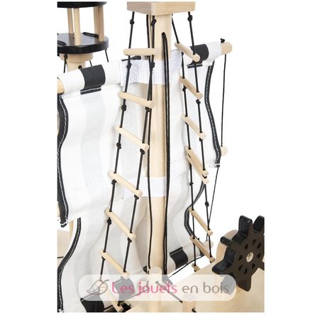 Nave pirata nera LE12411 Plan Toys 9