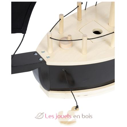 Nave pirata nera LE12411 Plan Toys 10