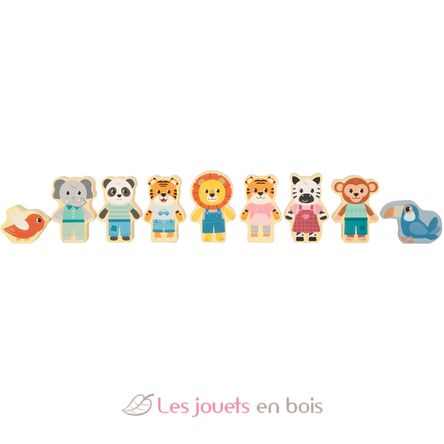 Blocchi da costruzione in legno Jungle Friends LE12768 Small Foot company 6