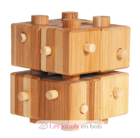 Puzzle di bambù a forma di cubo e bastone RG-17173 Fridolin 1