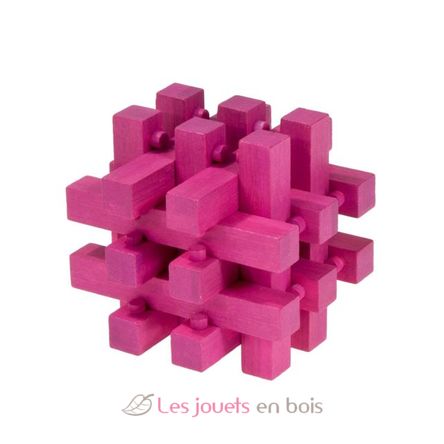 Puzzle di bambù da costruzione magenta RG-17183 Fridolin 1