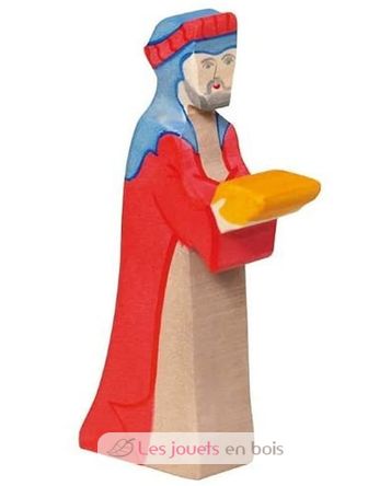 Statuina del Presepe di Natale - Gaspard in rosso HZ80293 Holztiger 1