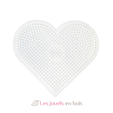 Grande placca a cuore con perline in plastica Midi bianca HAMA-233 Hama 1