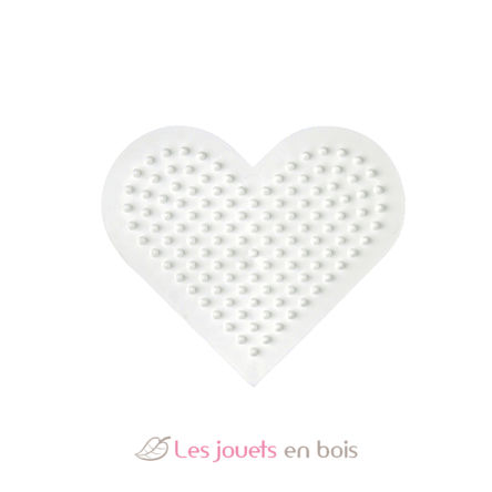 Piccola placca a cuore con perline in plastica Midi bianca HAMA-236 Hama 1