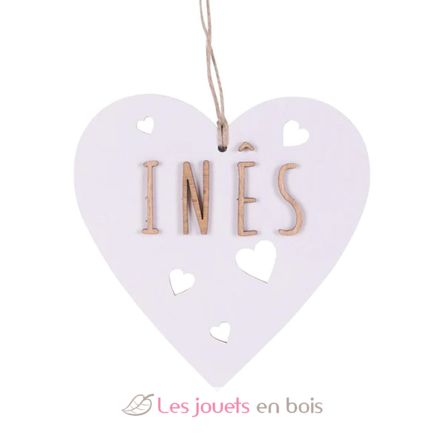 Decorazione di Natale - Cuore personalizzabile, legno bianco VI-CR11 Vintiun 1