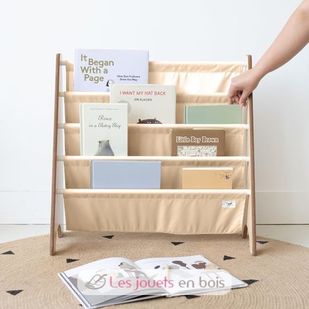 Libreria in tessuto riciclato beige EFK-107-016-019 3 Sprouts 8