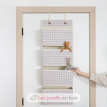 Organizzatore da porta con quadretti beige EFK-107-015-007 3 Sprouts 2