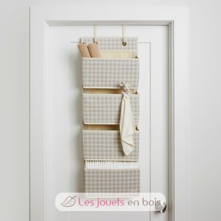 Organizzatore da porta con quadretti beige EFK-107-015-007 3 Sprouts 6