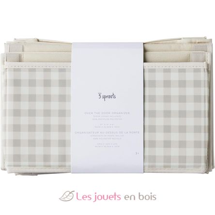 Organizzatore da porta con quadretti beige EFK-107-015-007 3 Sprouts 5
