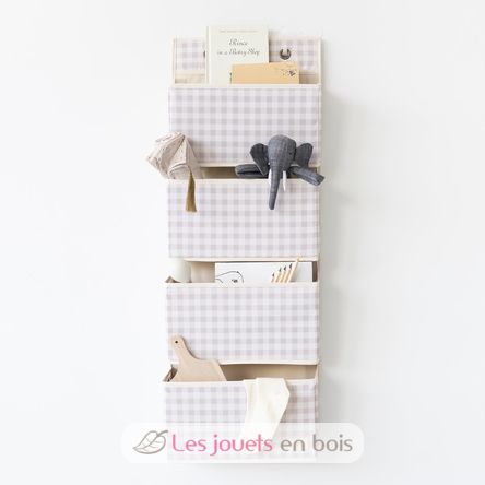 Organizzatore da porta con quadretti beige EFK-107-015-007 3 Sprouts 4