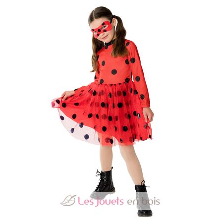 Vestito e maschera Ladybug 5-8 anni R300834 Rubies 2