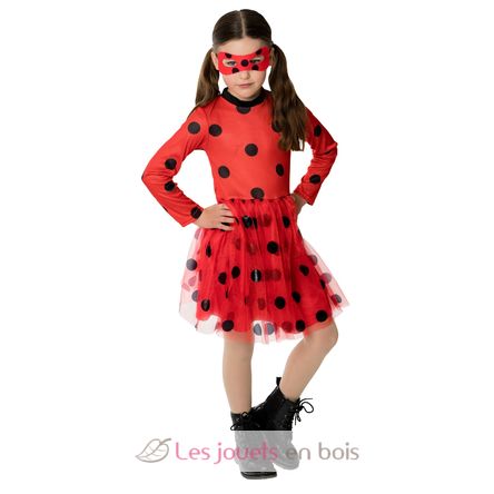 Vestito e maschera Ladybug 5-8 anni R300834 Rubies 1
