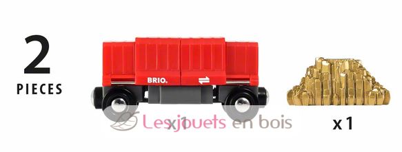 Vagone cargo rouge BR33938 Brio 4
