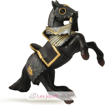 Figurina di cavallo del cavaliere in armatura nera PA-39276 Papo 2