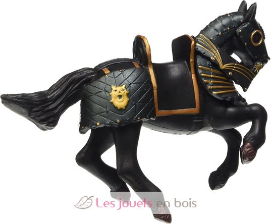 Figurina di cavallo del cavaliere in armatura nera PA-39276 Papo 1
