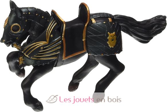 Figurina di cavallo del cavaliere in armatura nera PA-39276 Papo 3