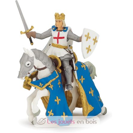 Saint Louis Figurine e il suo cavallo PA39841-4013 Papo 1