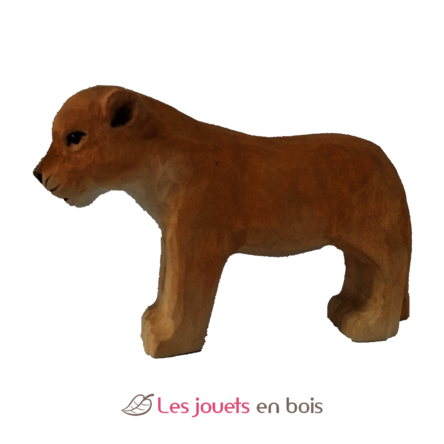 Figurina cucciolo di leone in legno WU-40463 Wudimals 1