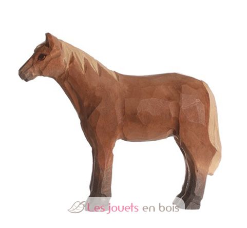 Figurina marrone cavallo in legno WU-40603 Wudimals 1