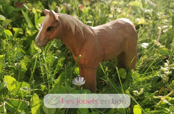 Figurina marrone cavallo in legno WU-40603 Wudimals 2