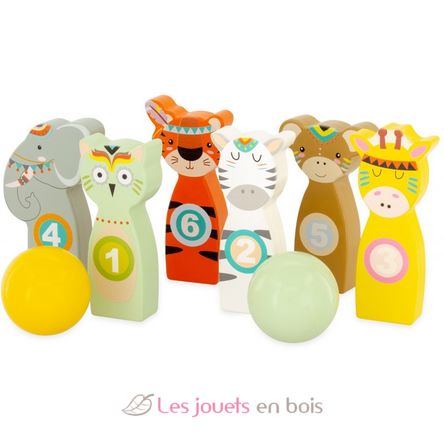 Set bowling animali 10 cm UL4109 Ulysse 1