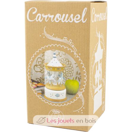Caja de música Caballo Carrusel blu bianco UL4128 Ulysse 3