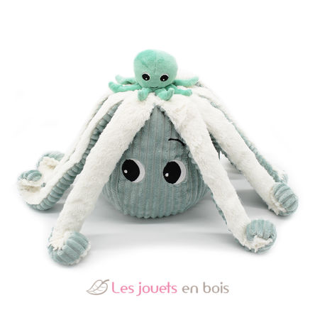 Peluche Ptipotos Polpo verde menta Filou DE74102 Les Déglingos 4