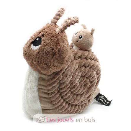 Peluche mamma lumaca e il suo bambino marrone DE75302 Les Déglingos 2