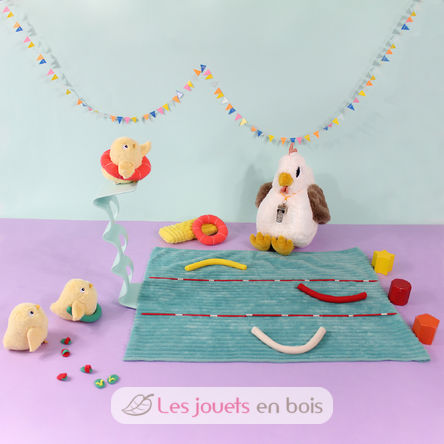 Peluche mamma gallina e il suo bambino DE76010 Les Déglingos 8