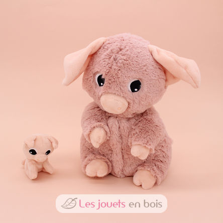 Peluche mamma maiale e il suo bambino rosa DE76020 Les Déglingos 3