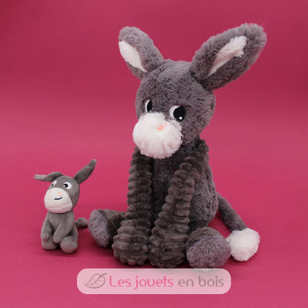 Peluche mamma asino e il suo bambino grigio DE76030 Les Déglingos 8