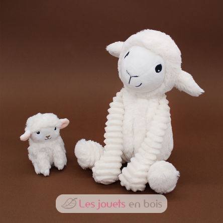 Peluche mamma pecora e il suo bambino bianco DE76060 Les Déglingos 2