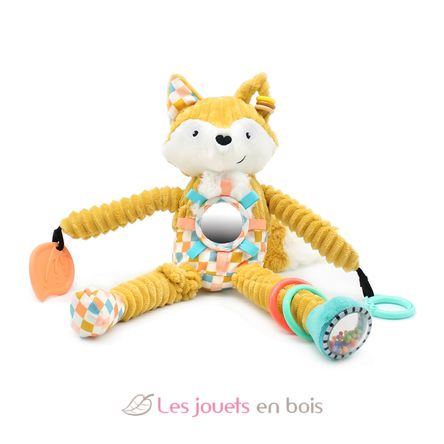 Peluche attività di viaggio Cyranos la volpe DE42136 Les Déglingos 1