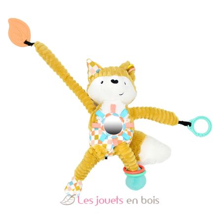 Peluche attività di viaggio Cyranos la volpe DE42136 Les Déglingos 5
