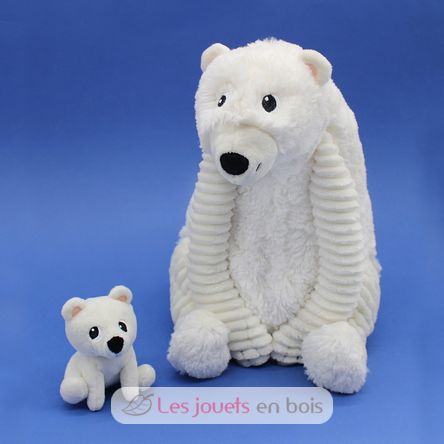 Peluche mamma orso polare e il suo bambino DE76110 Les Déglingos 4