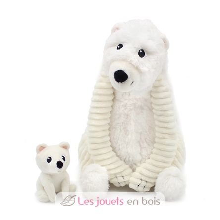 Peluche mamma orso polare e il suo bambino DE76110 Les Déglingos 1
