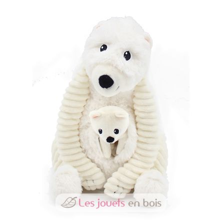 Peluche mamma orso polare e il suo bambino DE76110 Les Déglingos 3
