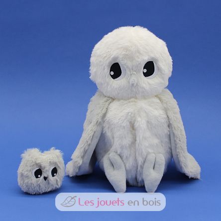 Peluche mamma gufo polare e il suo bambino DE76120 Les Déglingos 3