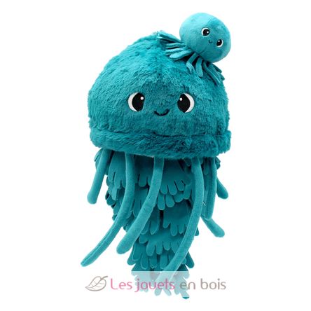Peluche mamma medusa e il suo bambino blu DE75900 Les Déglingos 3