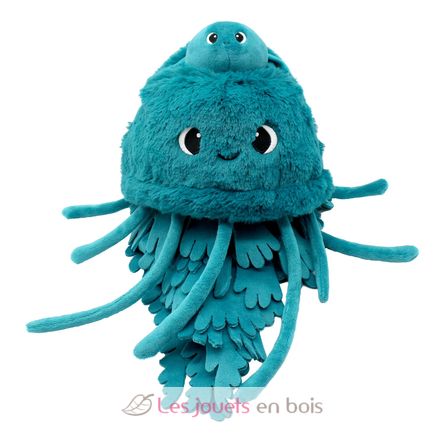 Peluche mamma medusa e il suo bambino blu DE75900 Les Déglingos 6