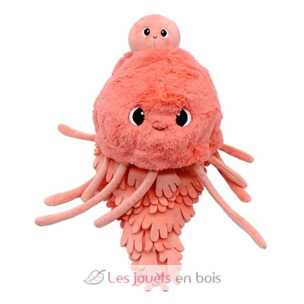 Peluche mamma medusa e il suo bambino corallo DE75901 Les Déglingos 5