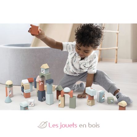 50 blocchi da costruzione in legno SM-SP1009 Speedy Monkey 4