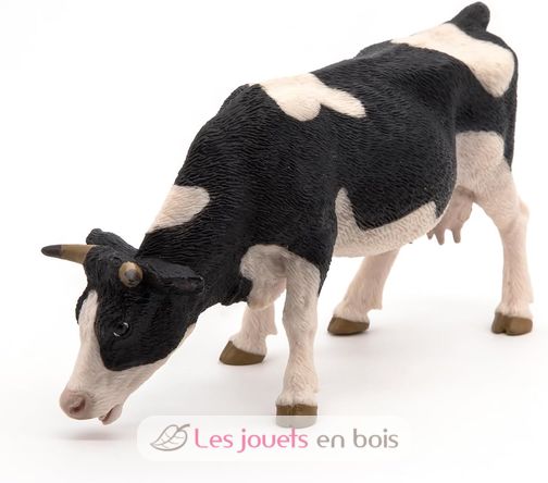 Figurina di mucca al pascolo in bianco e nero PA51150-3153 Papo 5