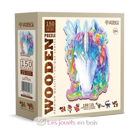 Puzzle in legno Unicorno elegante 150 pz WC-HE-0177-M Wooden City 2