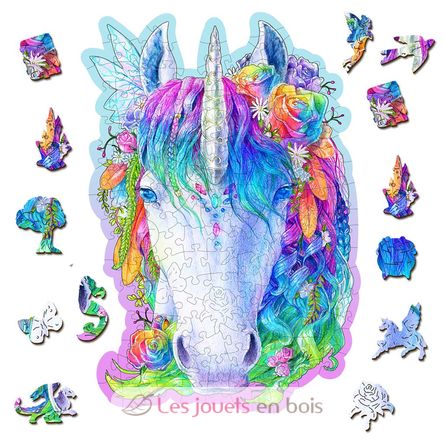 Puzzle in legno Unicorno elegante 150 pz WC-HE-0177-M Wooden City 1