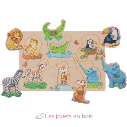 Puzzle ad incastro mamma e bambino GK57310 Goki 1