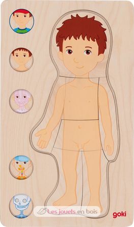 Puzzle del corpo umano, ragazzo GK57361 Goki 3