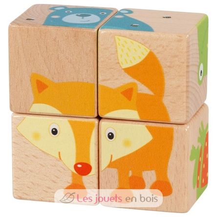 Puzzle con cubi di animali GK57378 Goki 2